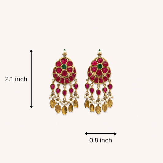 VARAHI EARRINGS - RED