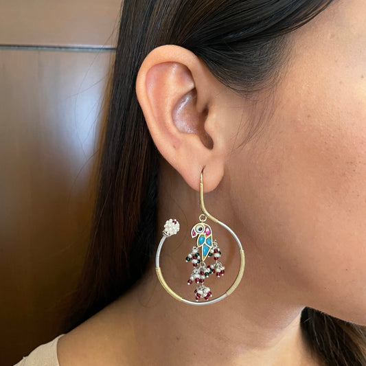 Amu Earrings (Blue Bird)