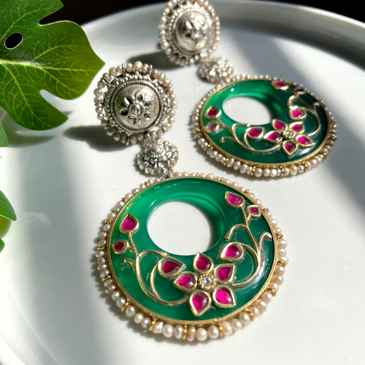 Saki Earrings - Green