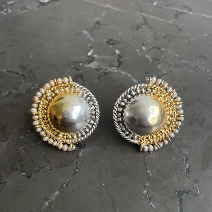 Bhuv Studs-Dual Toned