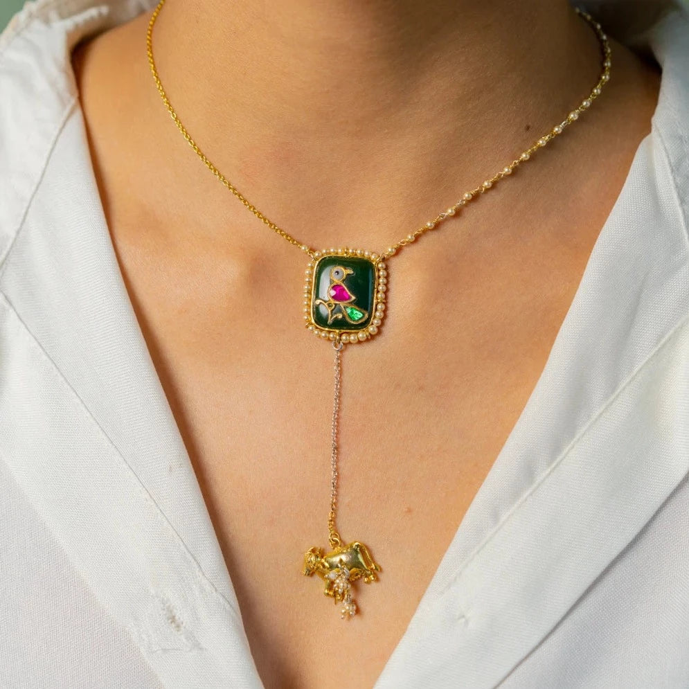 Nandi Jade Chain Sheetal Zaveri by Vithaldas