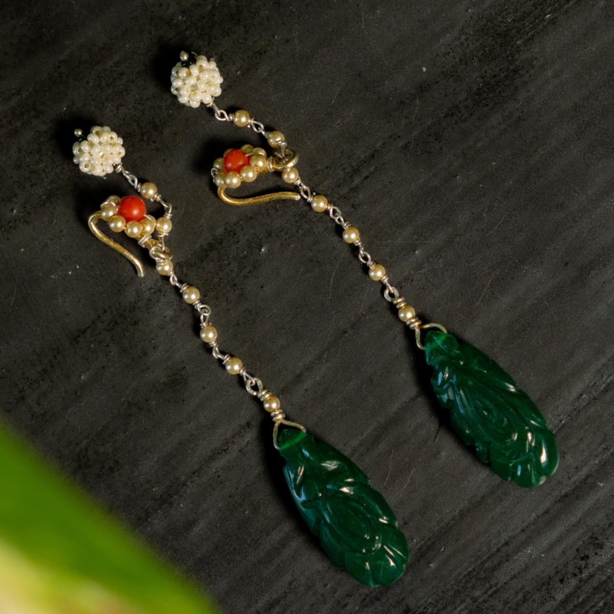Lehar Emerald Earrings