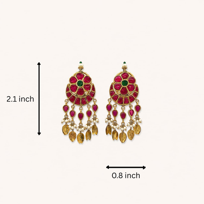 VARAHI EARRINGS - RED