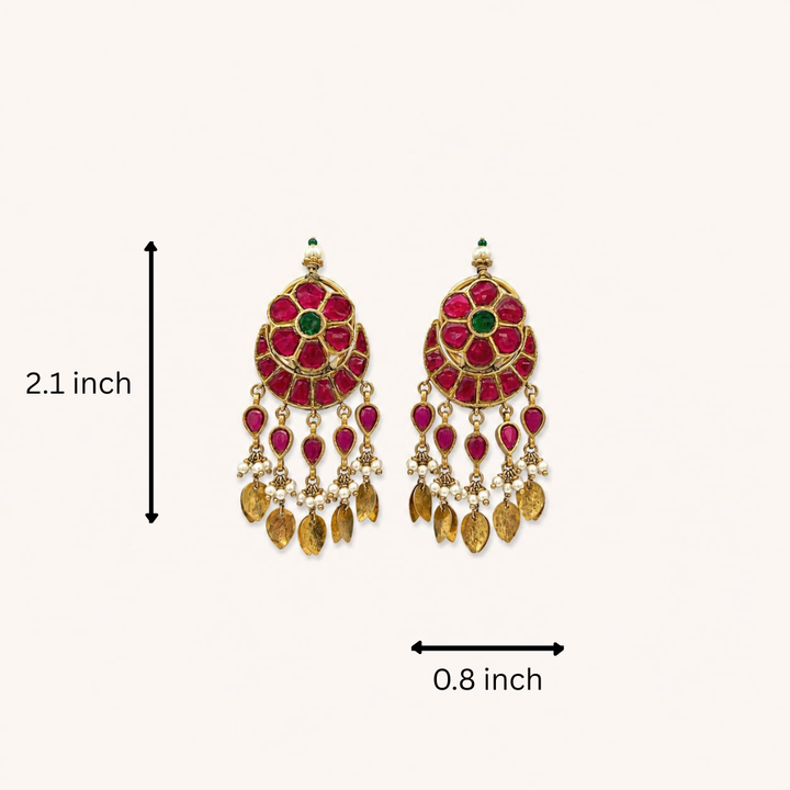 VARAHI EARRINGS - RED