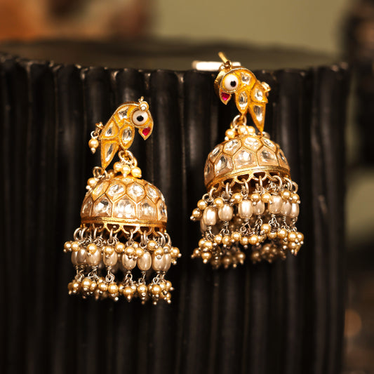 White bird Jhumka