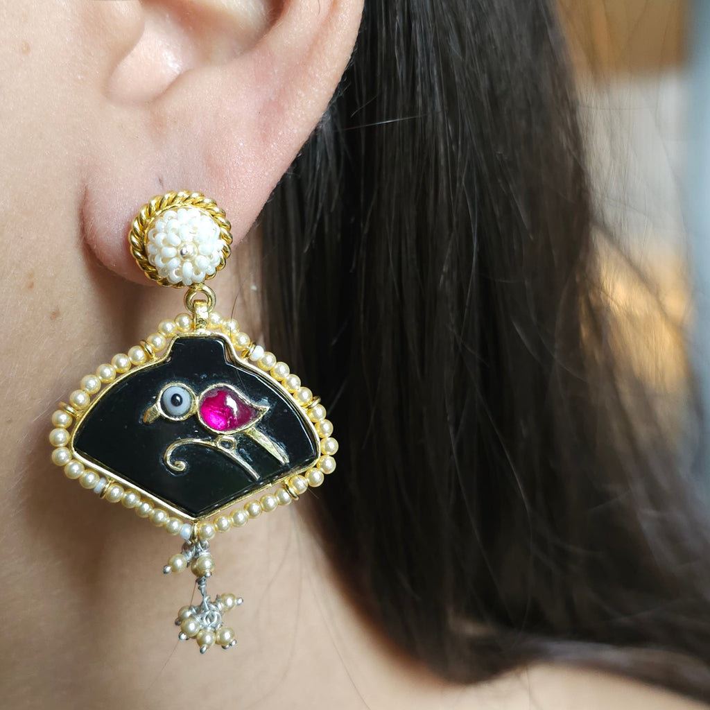 Ava Black Earrings