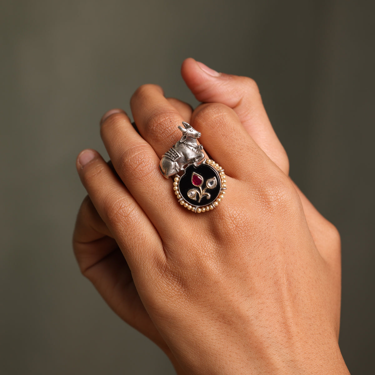 Nandi jade ring