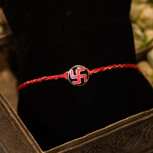 RED SWASTIK RAKHI