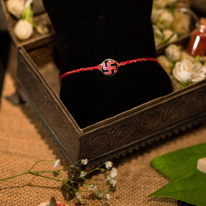 RED SWASTIK RAKHI