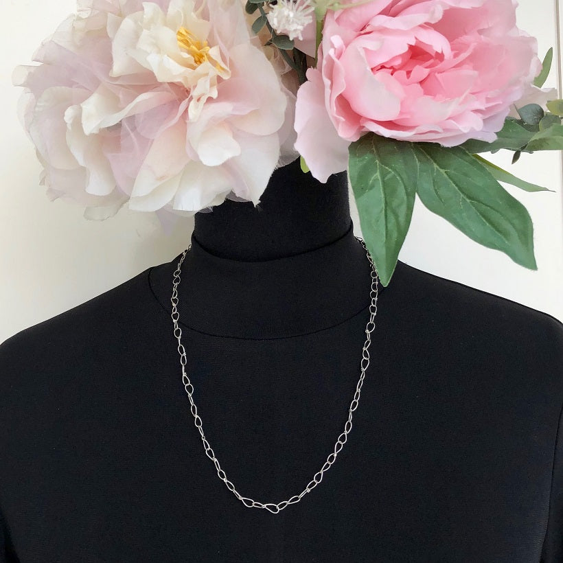 Chunky Silver Long Chain