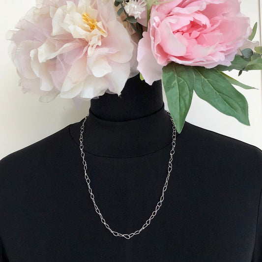 Chunky Silver Long Chain