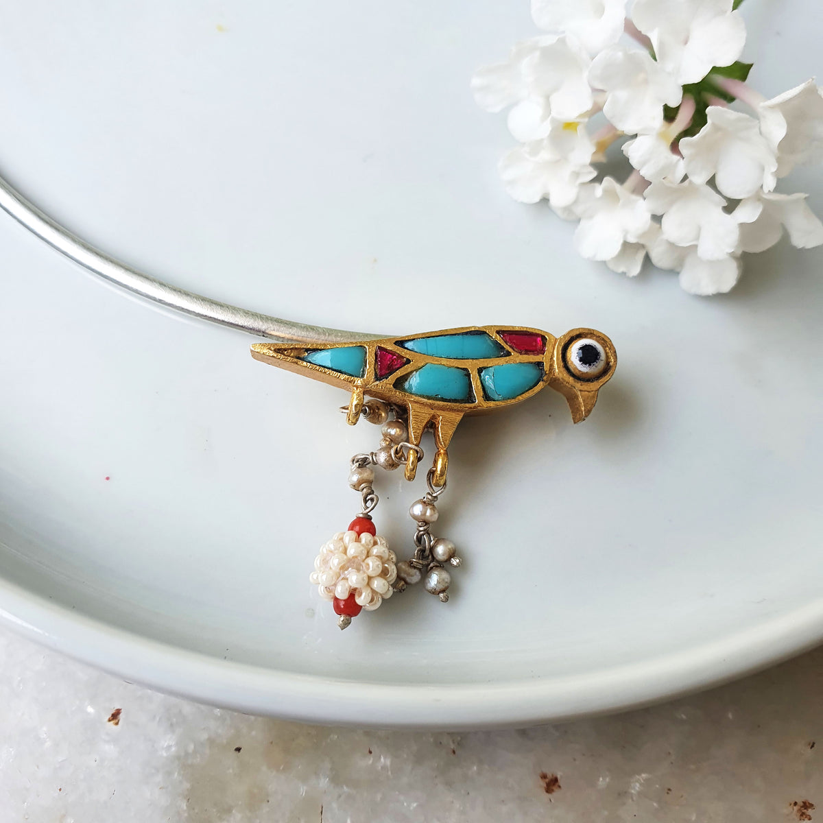 Pihu Choker (blue bird motif)
