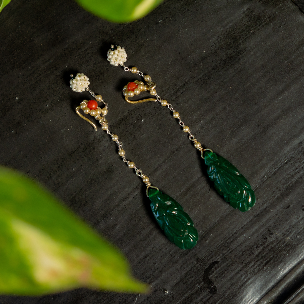 Lehar Emerald Earrings
