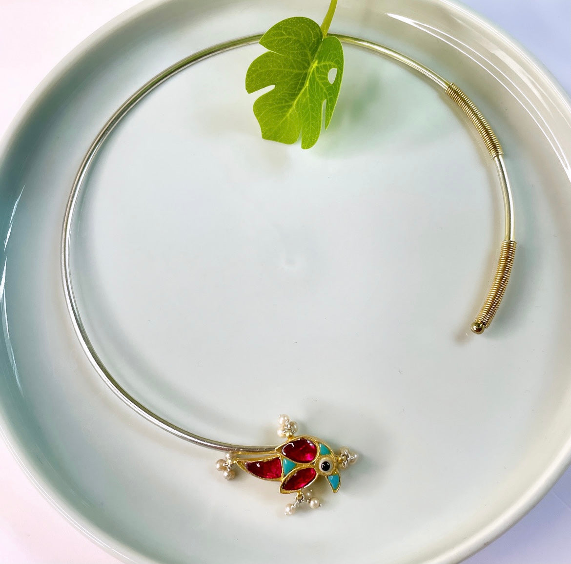 Pihu Choker (red bird motif)