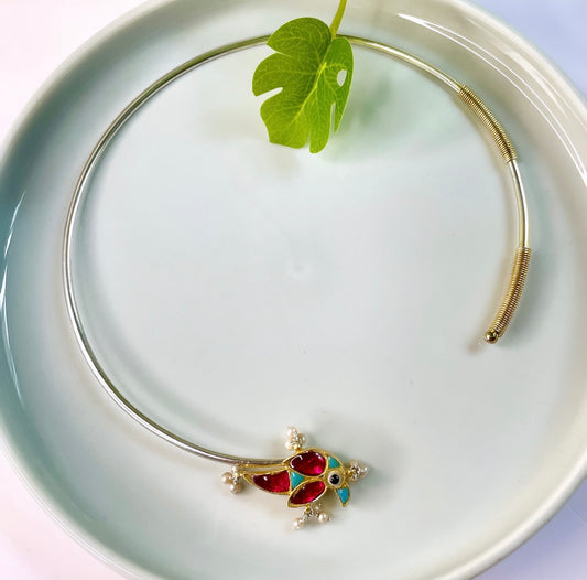 Pihu Choker (red bird motif)