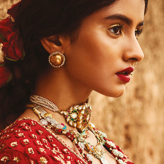 Bhuv Studs- Gold Toned