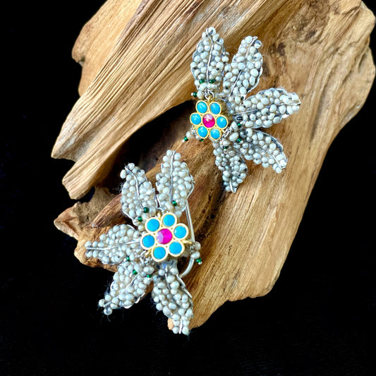 Iris Flower Earrings