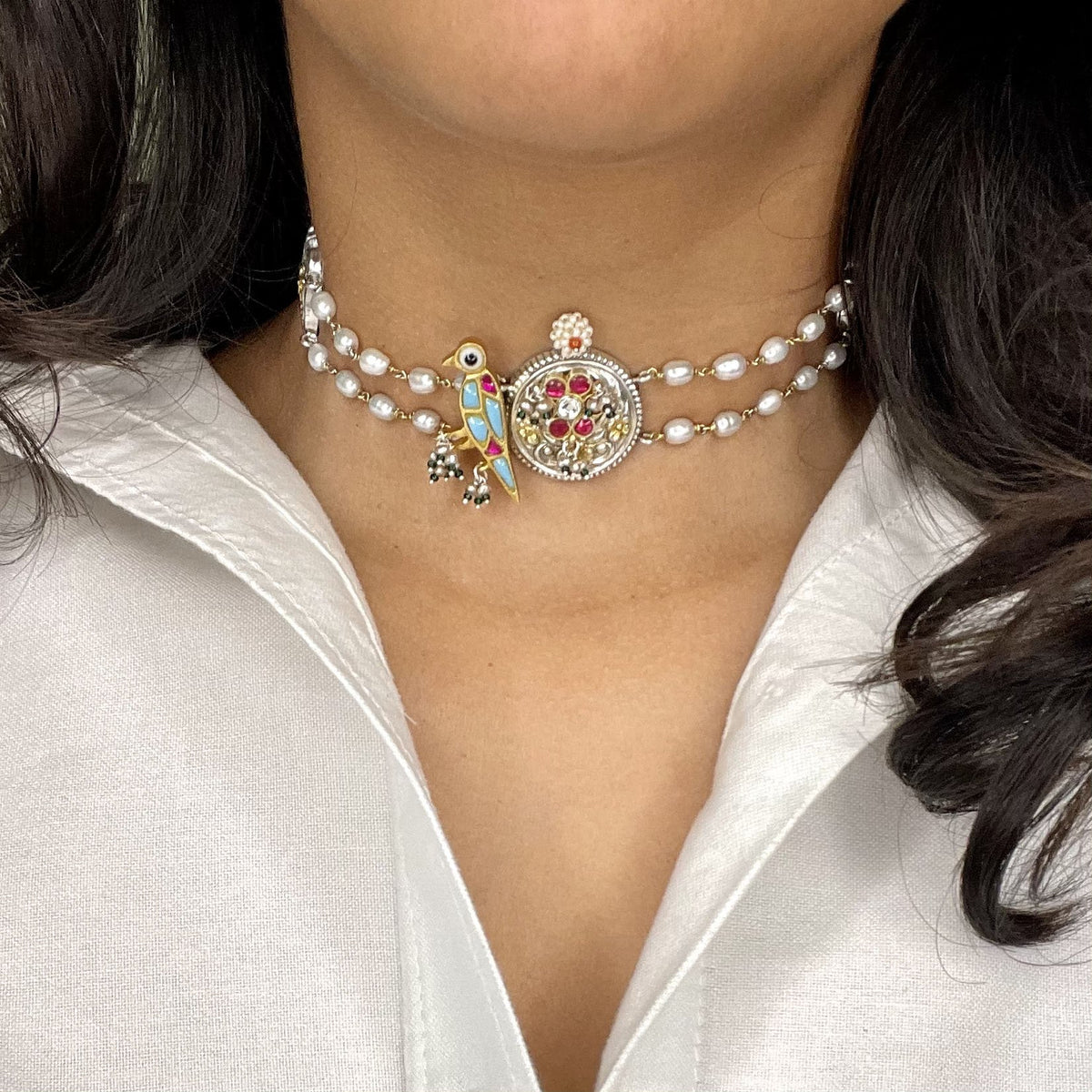 Jheel Choker (with Natural Pearls)