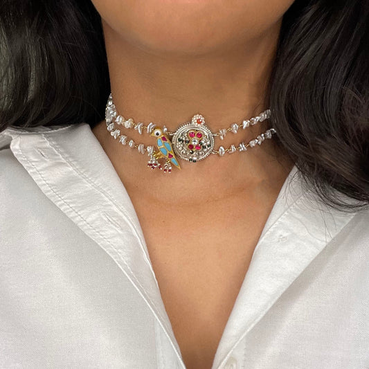 Jheel Choker (with Keshi Pearls)