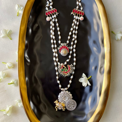 Sumi Layered Necklace (with natural pearls)
