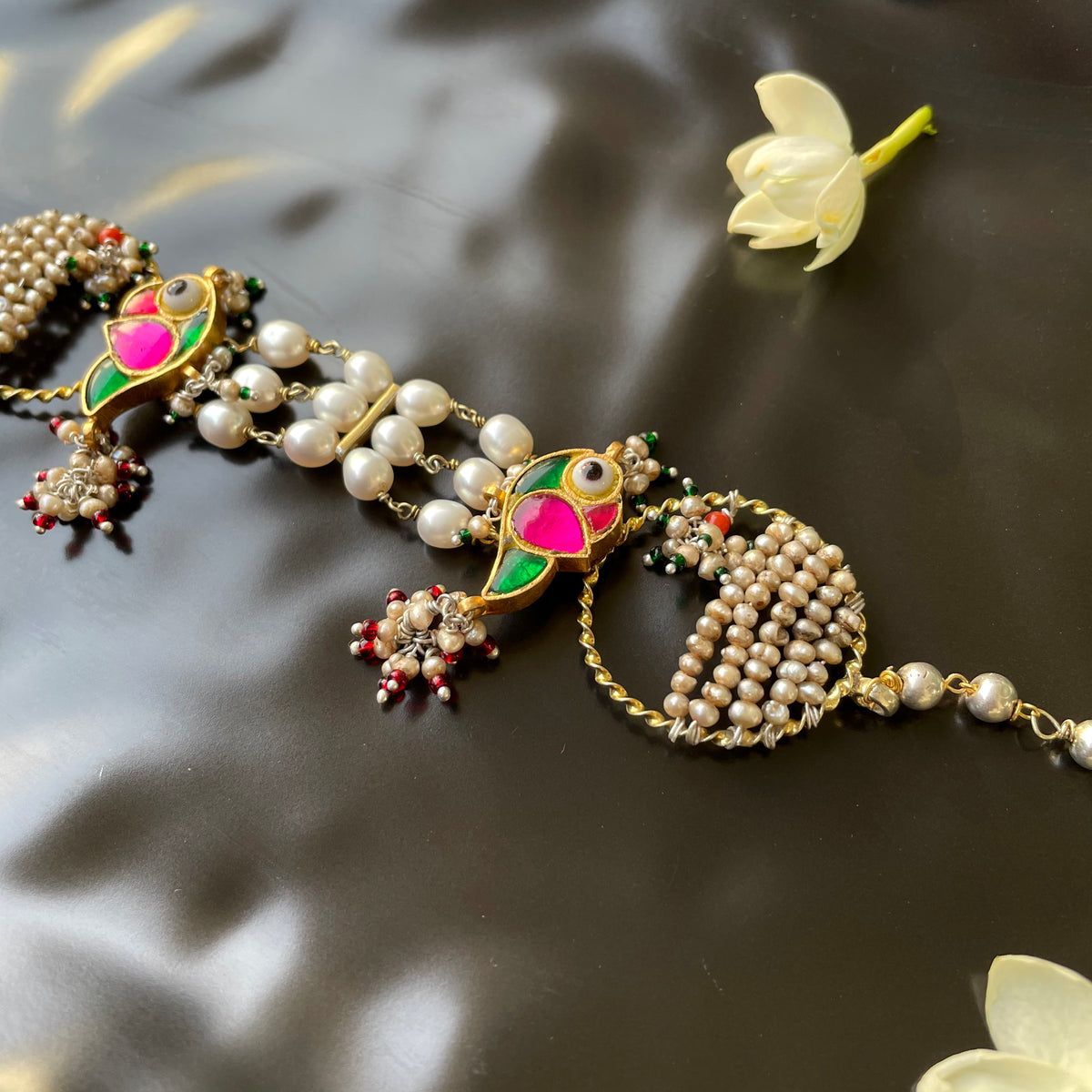 Pihu Jodi Choker (natural pearls)