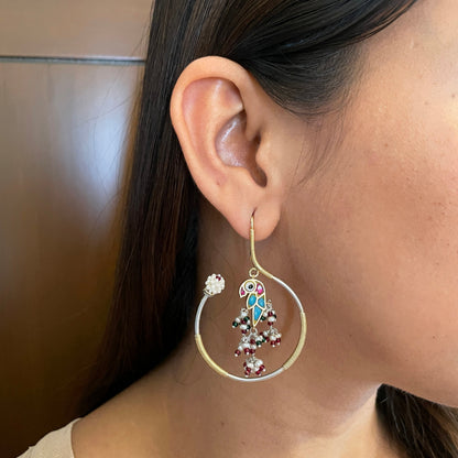 Amu Earrings (Blue Bird)