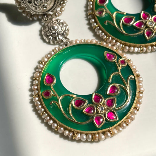 Saki Earrings - Green