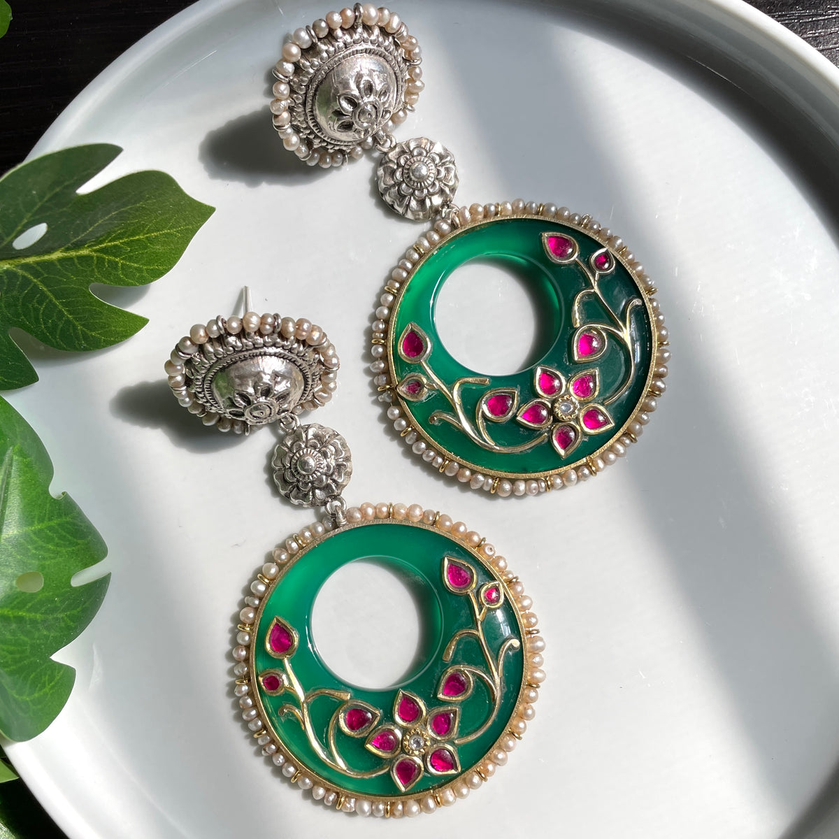 Saki Earrings - Green