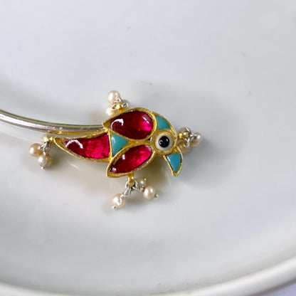 Pihu Choker (red bird motif)