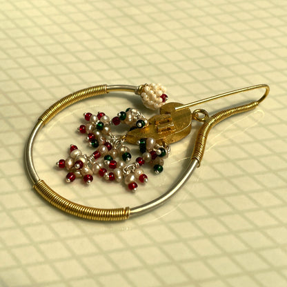 Amu Earrings (Green Bird)