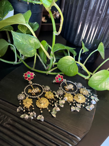 Nihar Earrings with Nandi