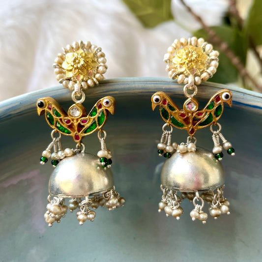 Jodi Jhumkas - Green Birds