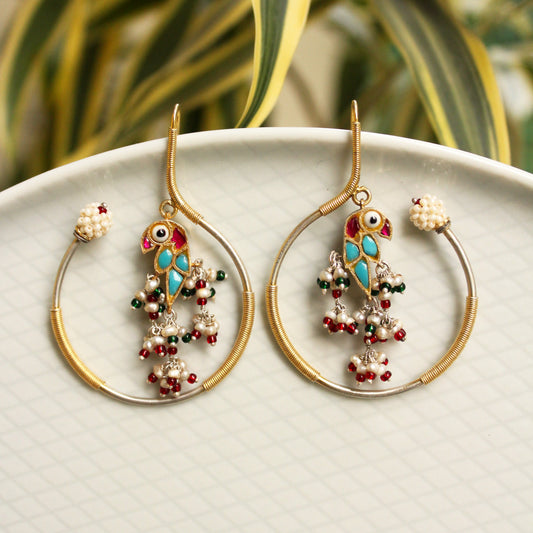 Amu Earrings (Blue Bird)