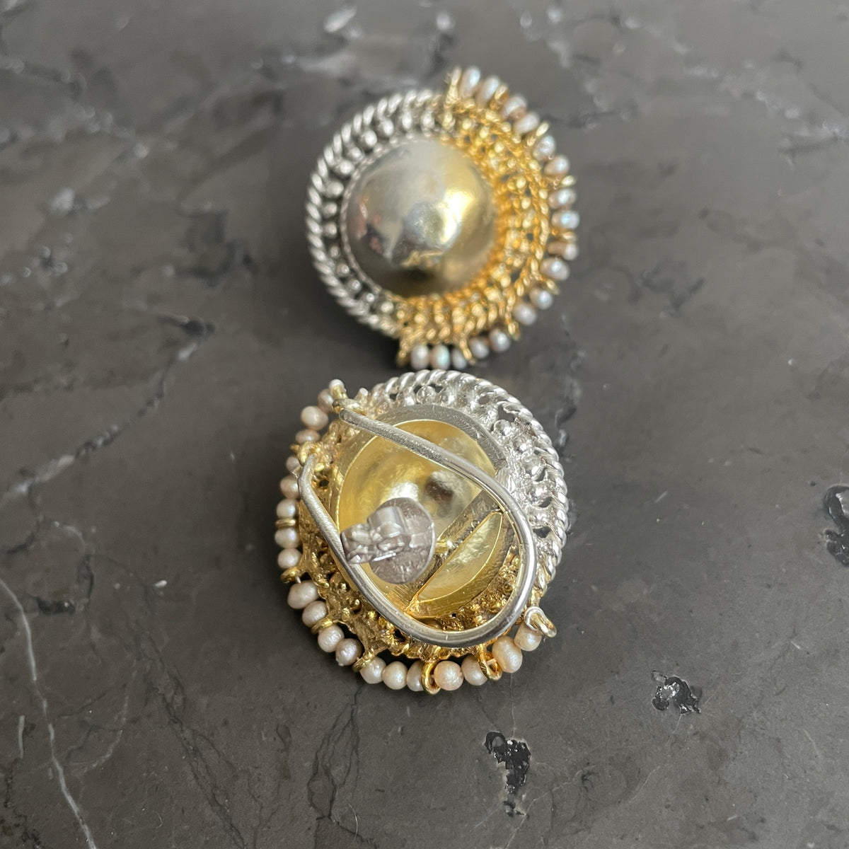 Bhuv Studs-Dual Toned