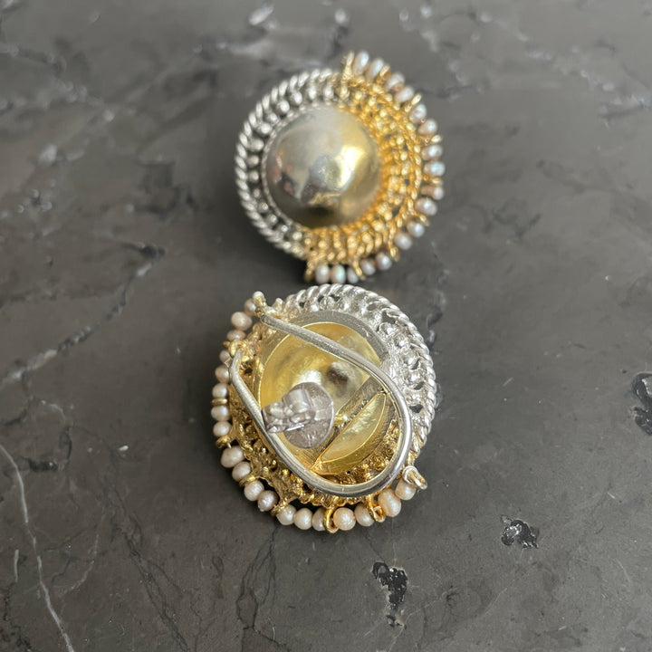 Bhuv Studs-Dual Toned