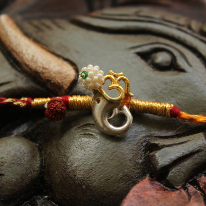 Om Ganesh Rakhi + Lumba Set