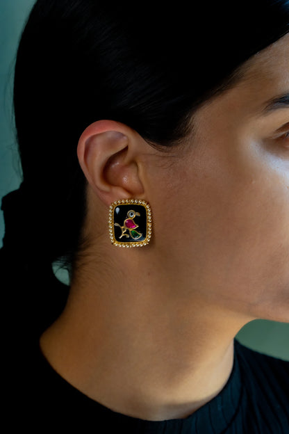 Rudra Black Studs