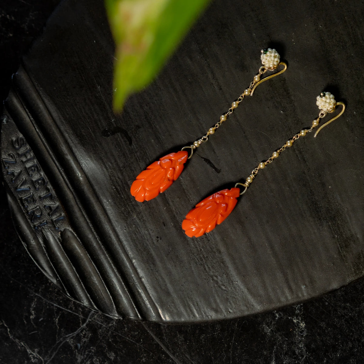 Lehar Coral Earring
