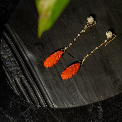 Lehar Coral Earring