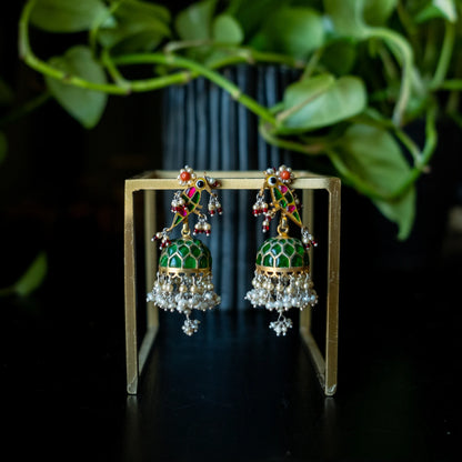 Green Bird Jhumka