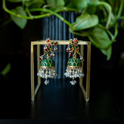 Green Bird Jhumka