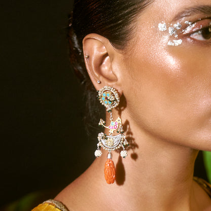 Arzu Earrings (Coral)