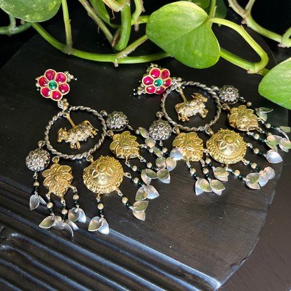 Nihar Earrings with Nandi