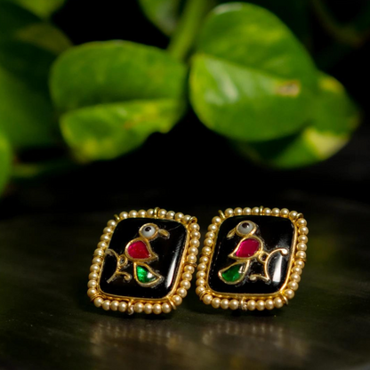 Rudra Black Studs