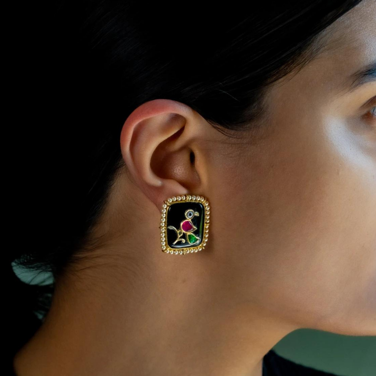 Rudra Black Studs