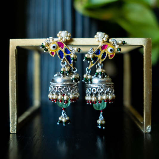 Blue Bird Jhumka