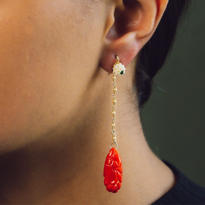 Lehar Coral Earring