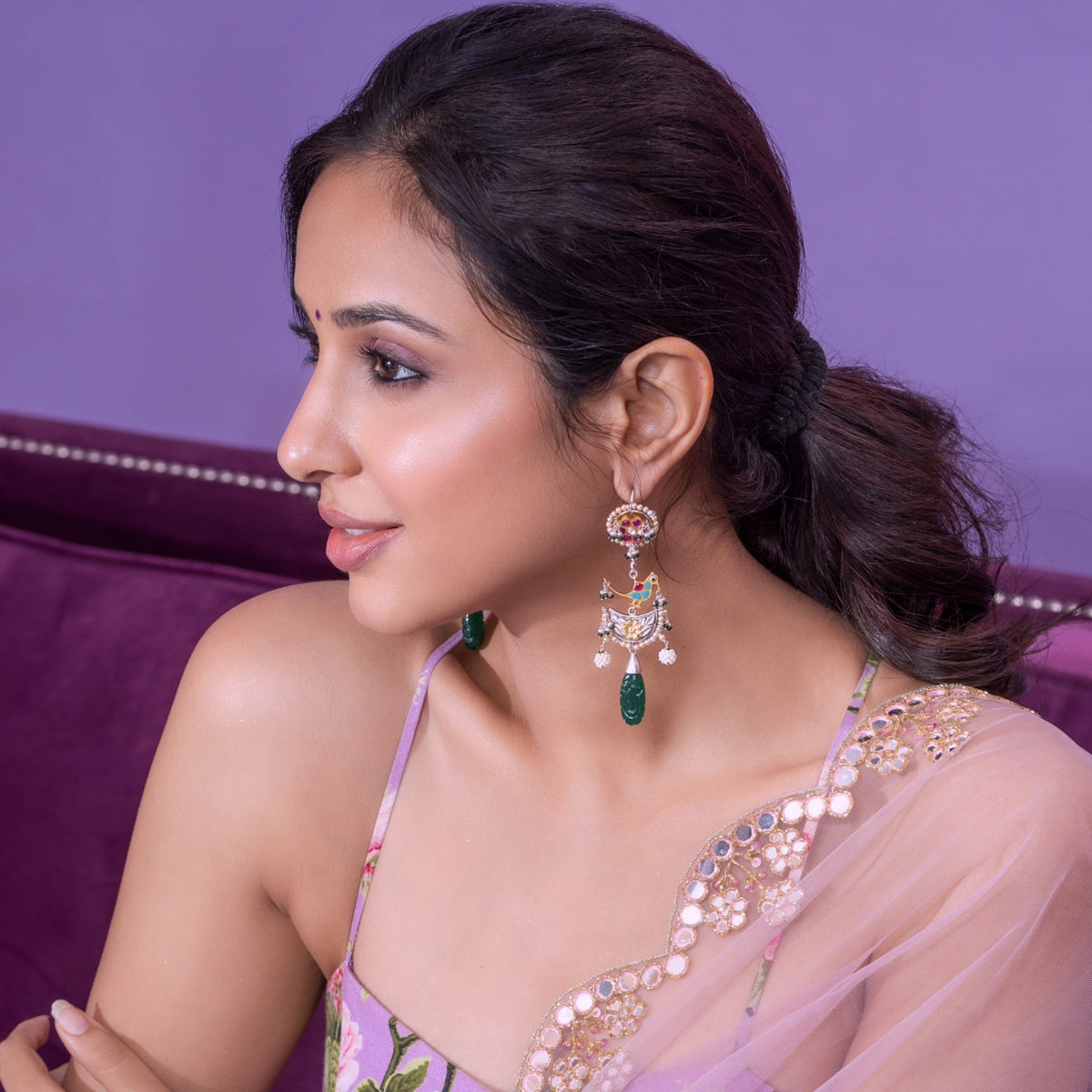 Arzu Earrings (Emerald)